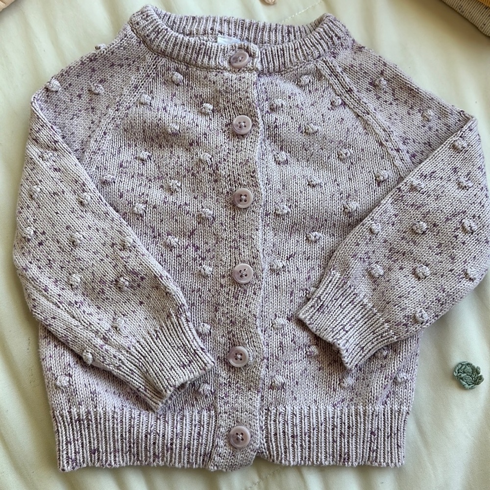 Jamie Kay purple dotty cardigan size 2